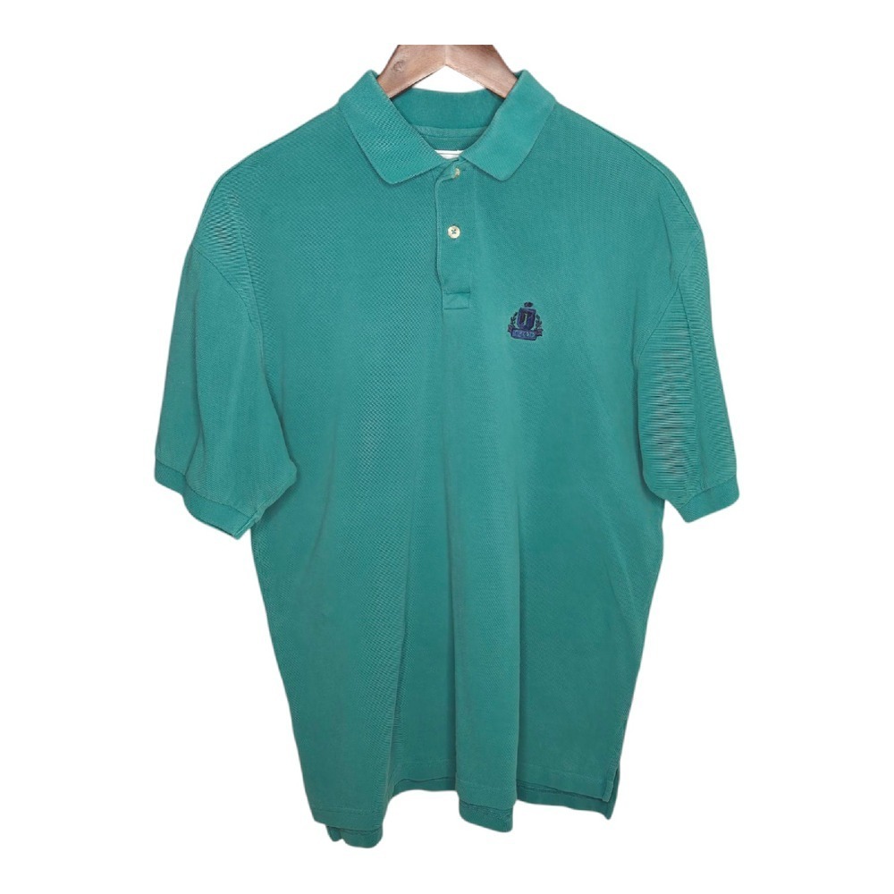 Vintage IZOD Polo Shirt Mens Short Sleeve Golf Casual Green Crest Logo Size L?